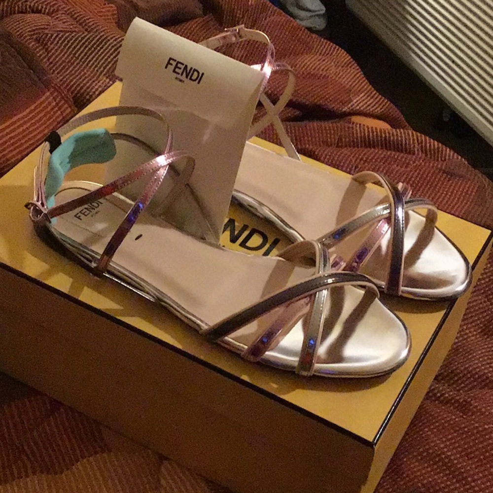 Genuine Fendi Sandles with pistachio color